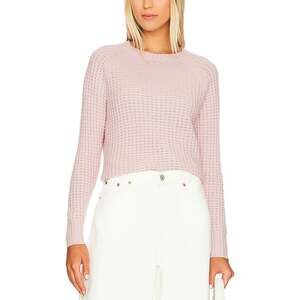 Autumn Cashmere Textured Pink Shirttail Sweater Size S